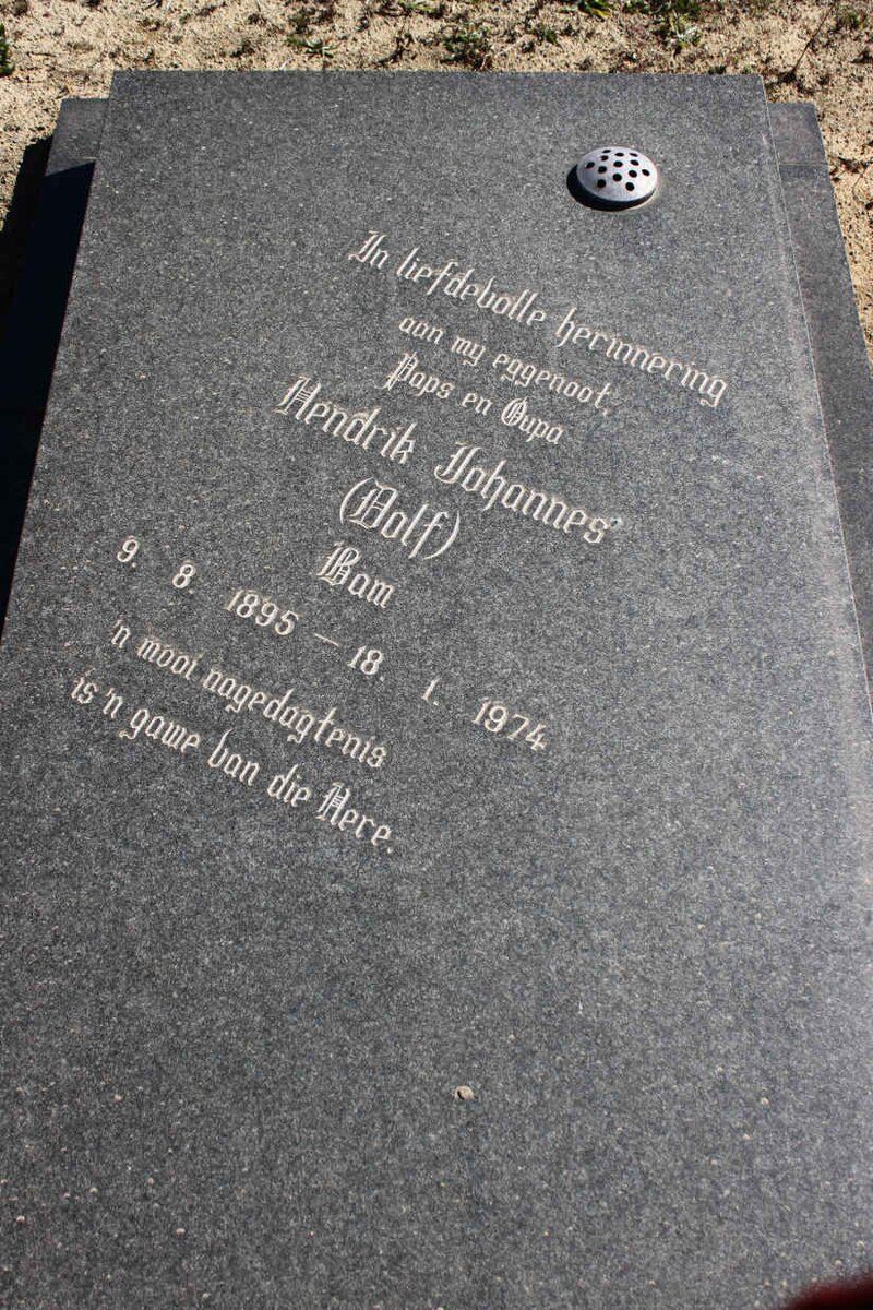 BAM Hendrik Johannes 1895-1974