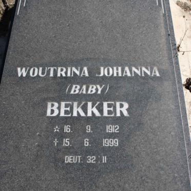 BEKKER Woutrina Johanna 1912-1999