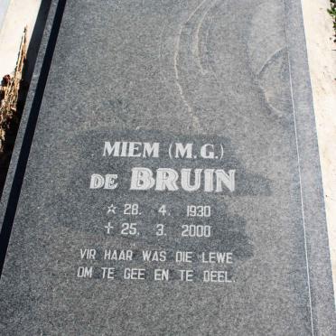 BRUIN  M.G., de 1930-2000