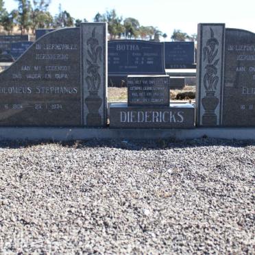 DIEDERICKS Bartolomeus Stephanus 1904-1974 &amp; Elizabeth Maria 1911-199?