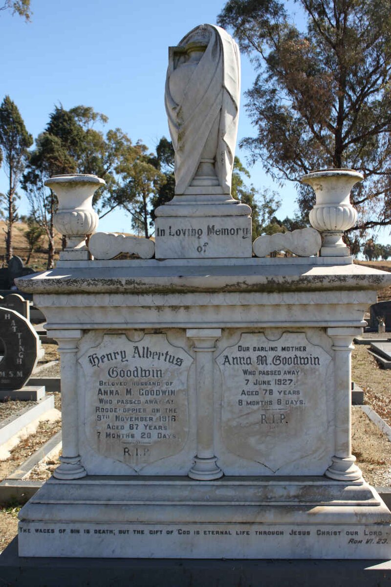 GOODWIN Henry Albertus -1916 &amp; Anna M. -1927