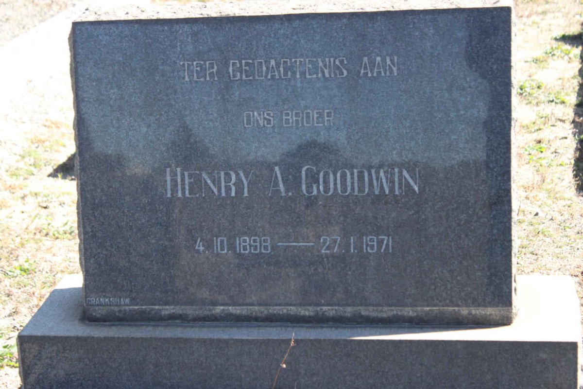 GOODWIN Henry A. 1898-1971