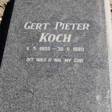 KOCH Gert Pieter 1905-1980