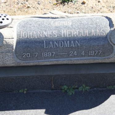 LANDMAN Johannes Herculaas 1877-1977