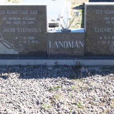 LANDMAN Jacob Stephanus 1900-1976 &amp; Elizabeth A.C. 1910-1996