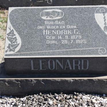 LEONARD Hendrik G. 1879-1975