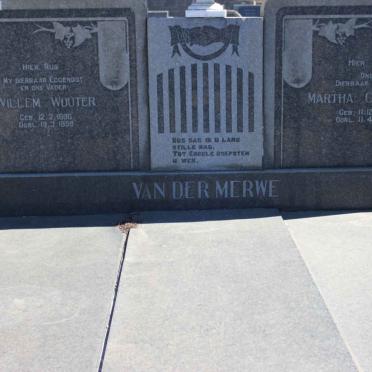 MERWE Willem Wouter, van der 1890-1959 &amp; Martha Catharina 1898-1973