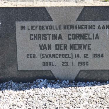 MERWE Christina Cornelia, van der nee SWANEPOEL 1884-1966
