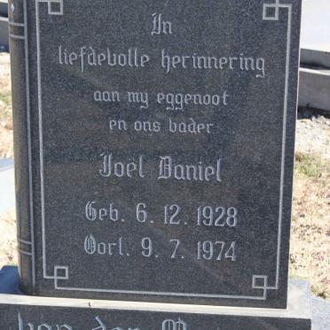 MERWE Joel Daniel, van der 1928-1974