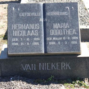 NIEKERK Hermanus Nicolaas, van 1891-1965 &amp; Maria Dorothea MULLER 1904-1986