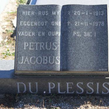 PLESSIS Petrus Jacobus, du 1913-1978
