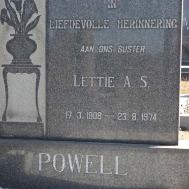 POWELL Lettie A.S. 1908-1974