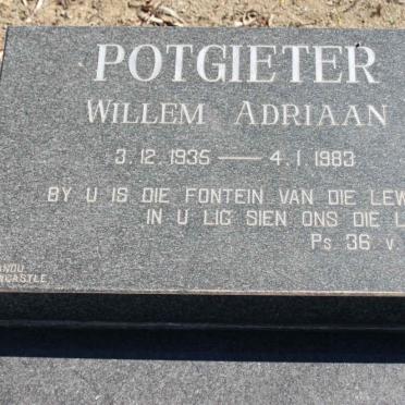 POTGIETER Willem Adriaan 1935-1985
