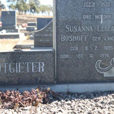 POTGIETER Susanna Elizabeth formerly BOSHOFF nee LANDMAN 1895-1976