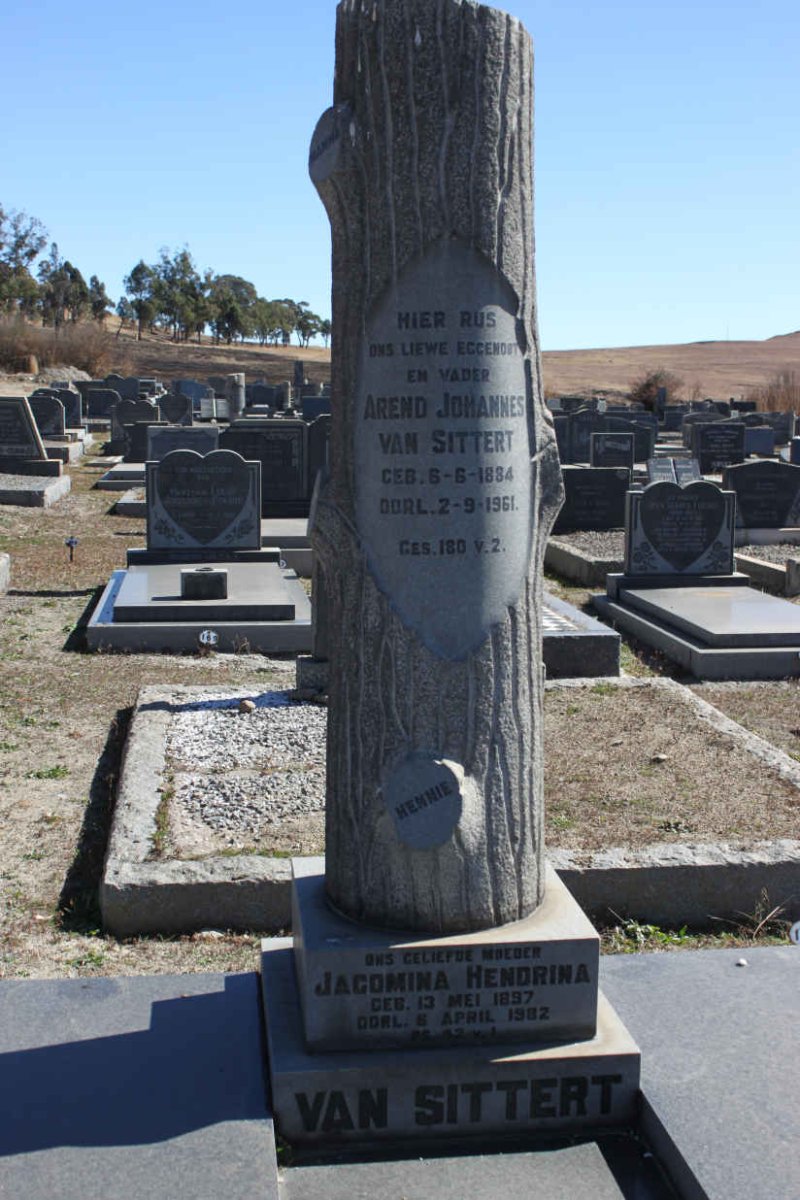 SITTERT Arend Johannes, van 1884-1961 &amp; Jacomina Hendrina 1897-1982