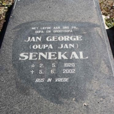 SENEKAL Jan George 1920-2002