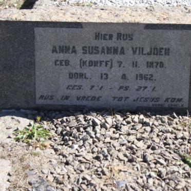 VILJOEN Anna Susanna nee KORFF 1870-1962