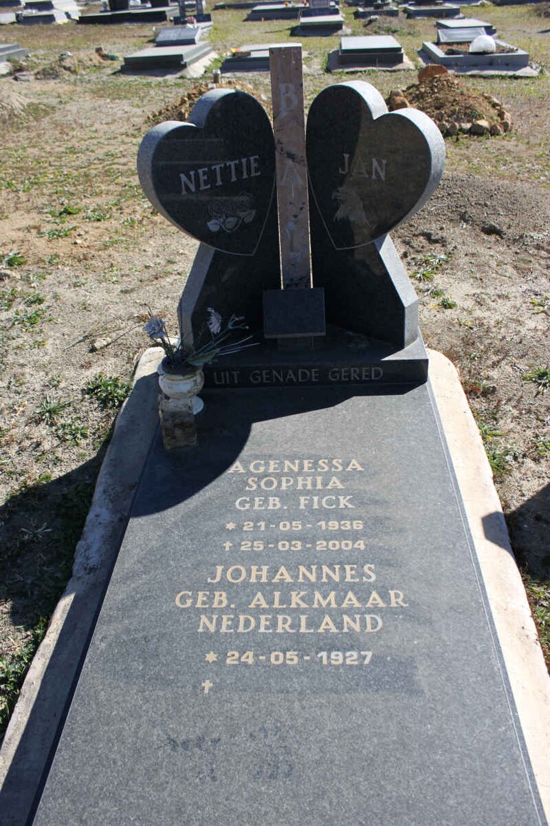 ? Johannes 1927- &amp; Agness Sophia FICK 1936-2004