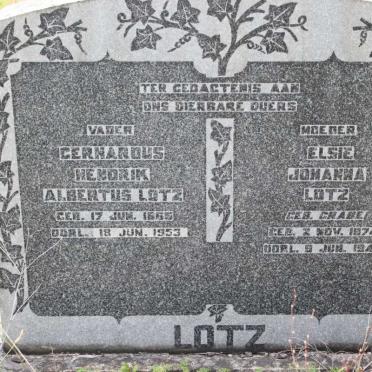 LOTZ Gerhardus Hendrik Albertus 1865-1953 &amp; Elsie Johanna GRABE 1874-1949