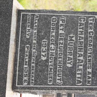 MURRAY Catharina Aletta nee BEZUIDENHOUT -1937