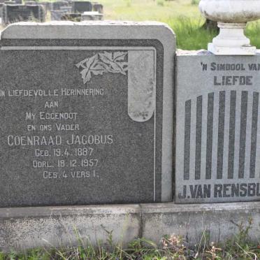RENSBURG Coenraad Jacobus, J van 1887-1957