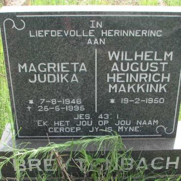 BREYTENBACH Wilhelm August Heinrich Makkink 1950-  &amp; Magrieta Judika 1946-1995