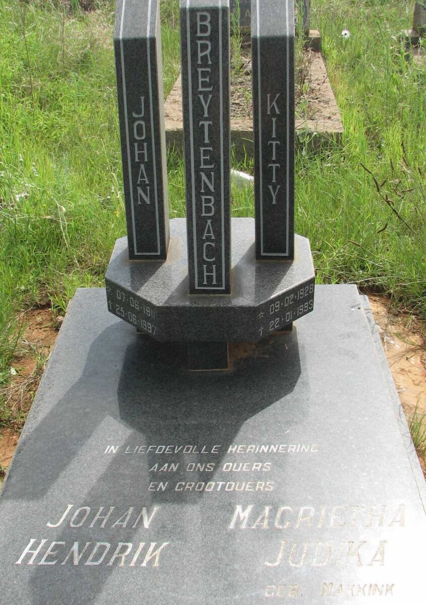 BREYTENBACH Johan 1911-1997 &amp; Kitty 1928-1995