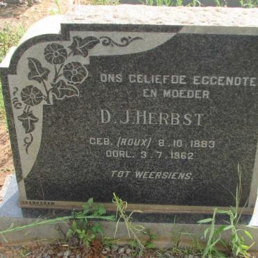 HERBST D.J. nee ROUX 1883-1962
