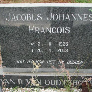 OUDTSHOORN Jacobus Johannes Francois, van R. van 1925-2003