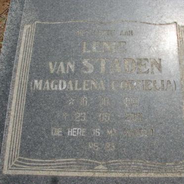 STADEN Magdalena Cornelia, van 1919-2001