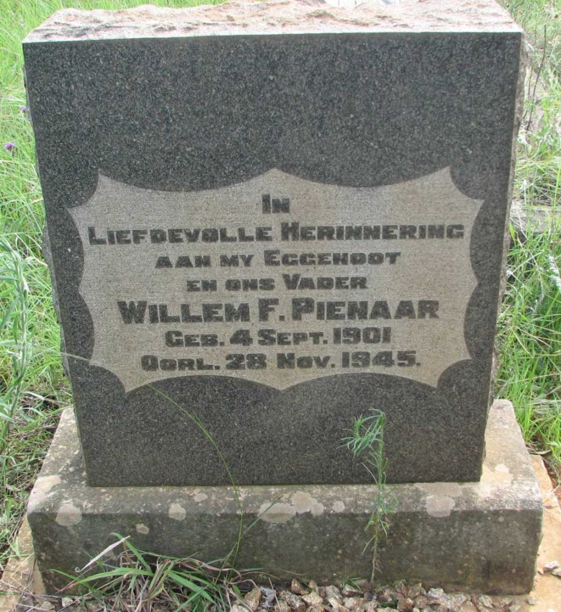 PIENAAR Willem F. 1901-1945