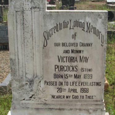 PURCOCKS Victoria May nee STOW 1899-1968