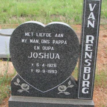 RENSBURG Joshua, van 1926-1993