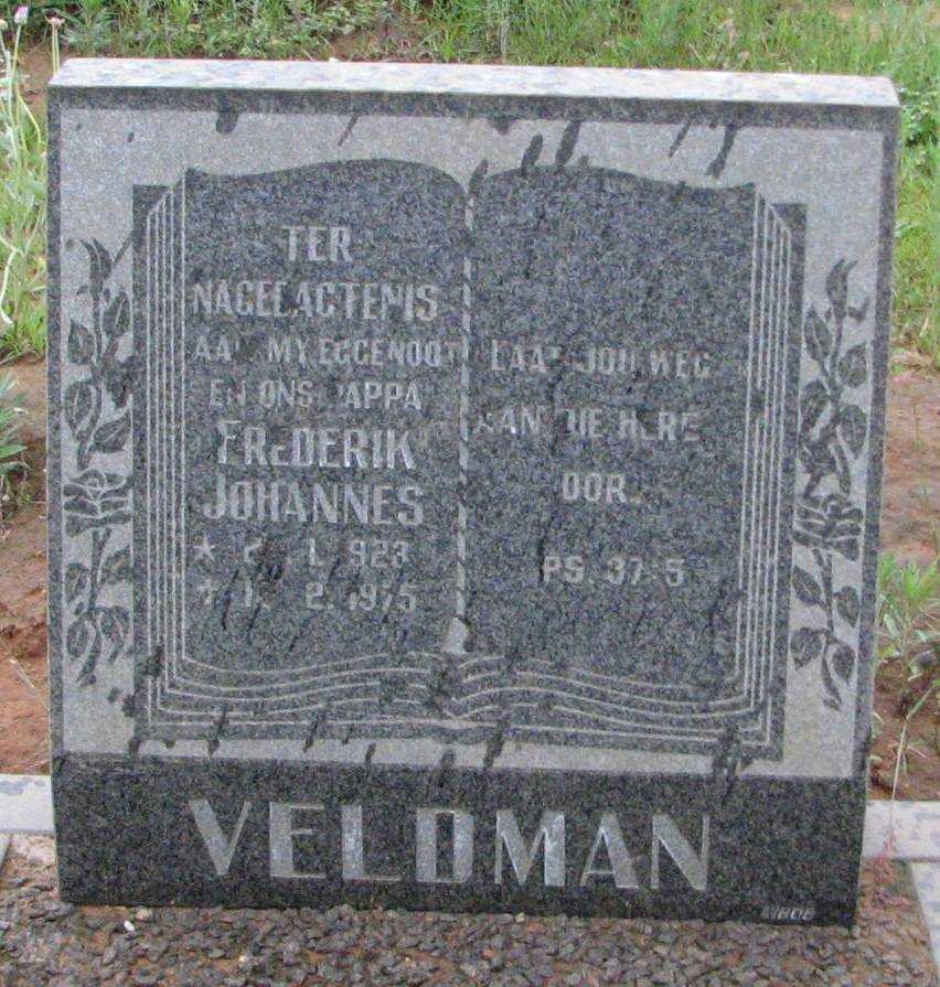 VELDMAN Frederik Johannes 1923-1975