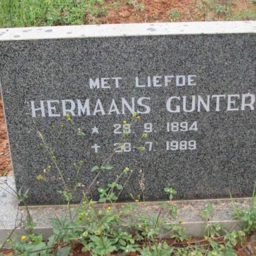 GUNTER Hermaans 1894-1989
