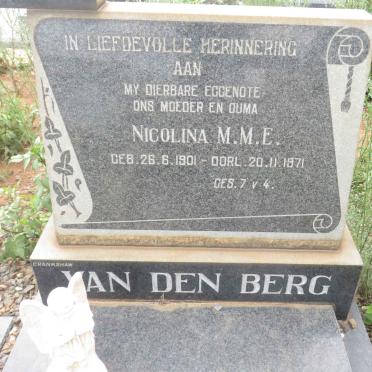 BERG Nicolina M.M.E., van den 1901-1971