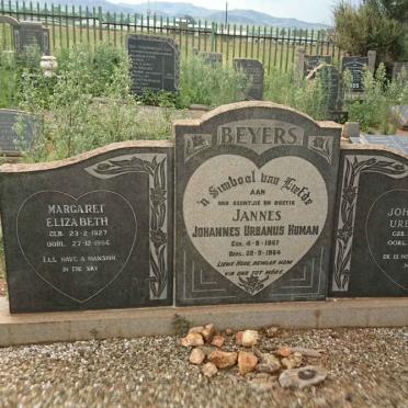 BEYERS Johannes Urbanus 1921-1985 &amp; Margaret Elizabeth 1927-1996 :: BEYERS Johannes Urbanus Human 1957-1964