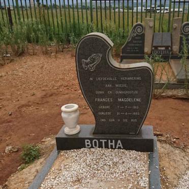 BOTHA Frances Magdalene 1913-1983