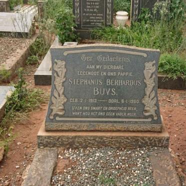 BUYS Stephanus Berhardus 1913-1960