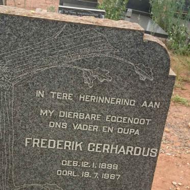 BOOYENS Frederik Gerhardus 1899-1967