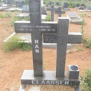 CLAASSEN Nan 1919-1995
