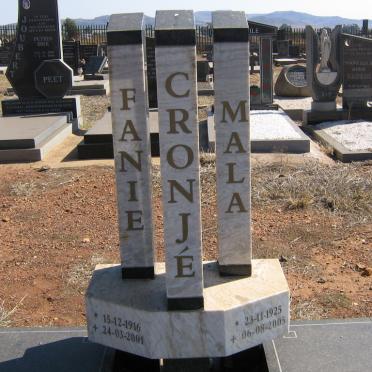 CRONJE Fanie 1916-2001 &amp; Mala 1925-2005