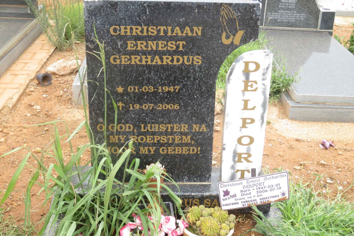 DELPORT Christiaan Ernest Gerhardus 1947-2006