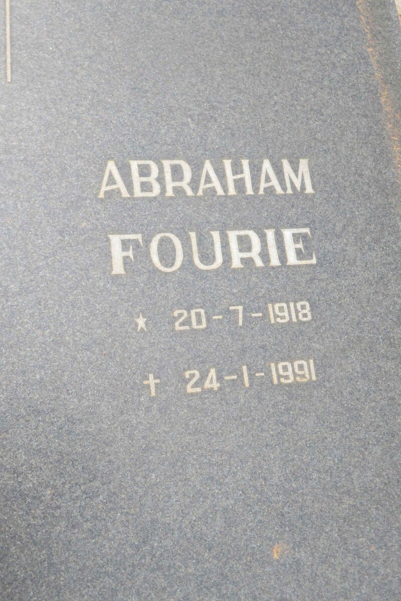 FOURIE Abraham 1918-1991