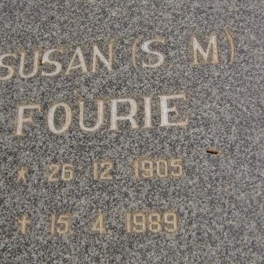 FOURIE S.M. 1905-1989