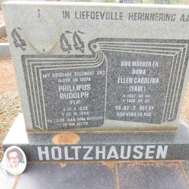 HOLTZHAUSEN Phillipus Rudolph 1932-1994 &amp; Ellen Carolina FAUL 1937-1999