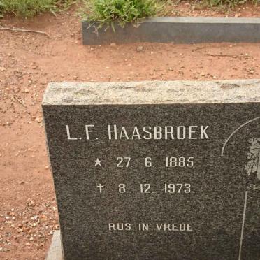 HAASBROEK L.F. 1885-1973