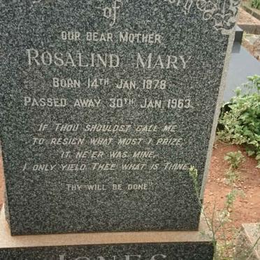 JONES Rosalind Mary 1878-1963