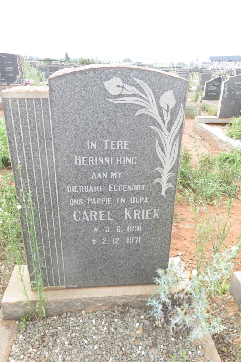 KRIEK Carel 1891-1971