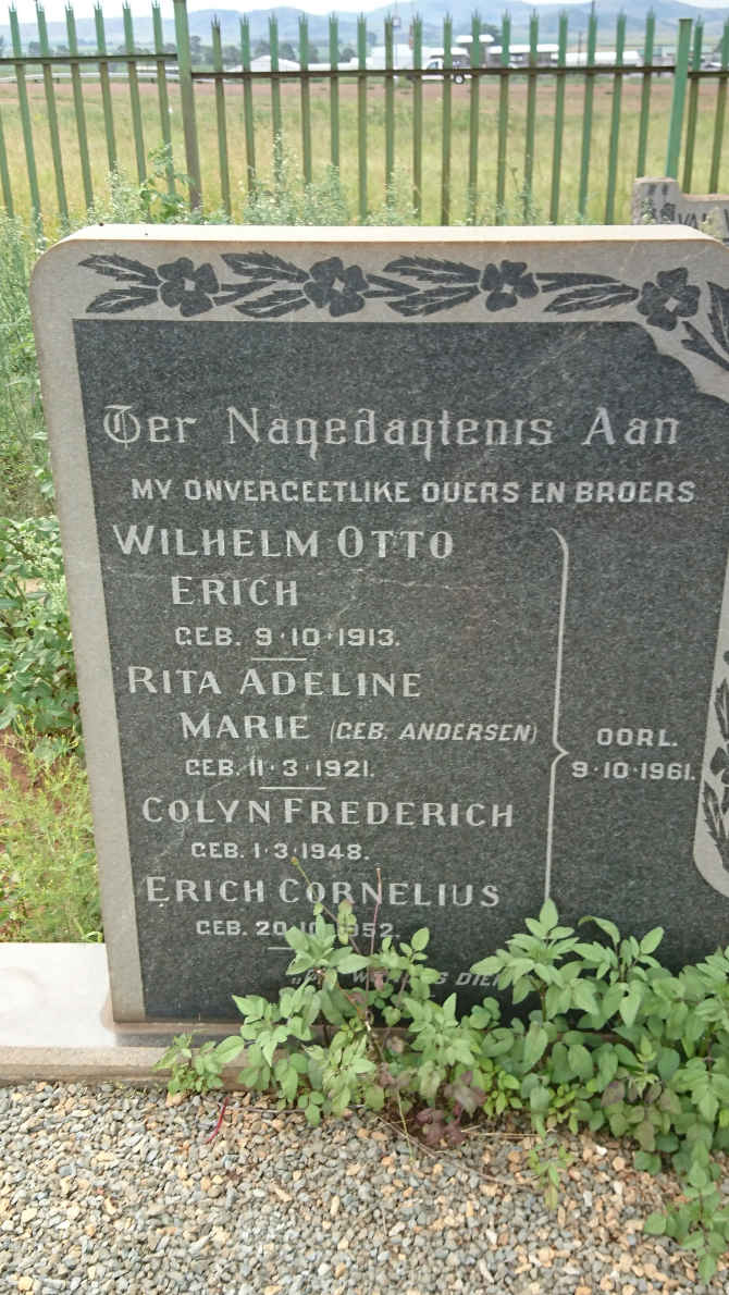 LANDSBERG Wilhelm Otto Erich 1913-1961 & Rita Adeline Marie ANDERSEN 1921-1961 :: LANDSBERG Colyn Frederich 1948-1961 :: LANDSBERG Cornelius 1952-1961